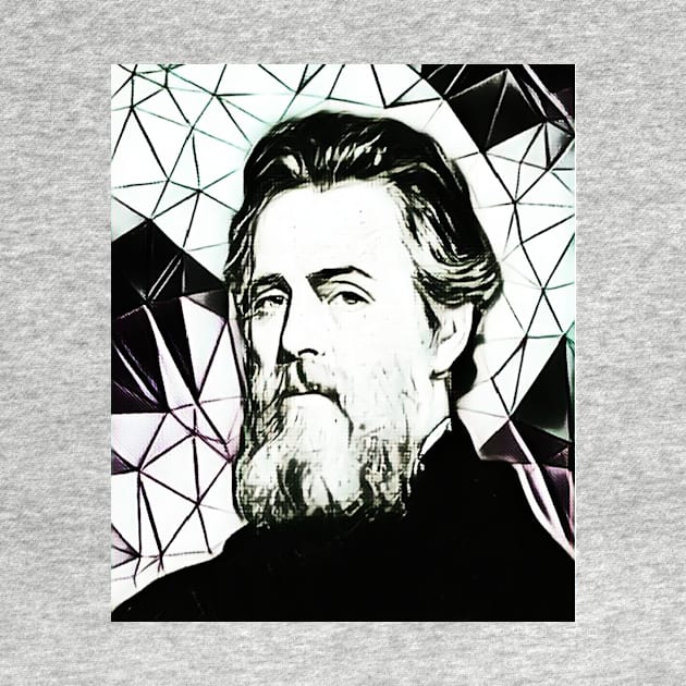 Herman Melville Black and White Portrait | Herman Melville Artwork 4 by JustLit